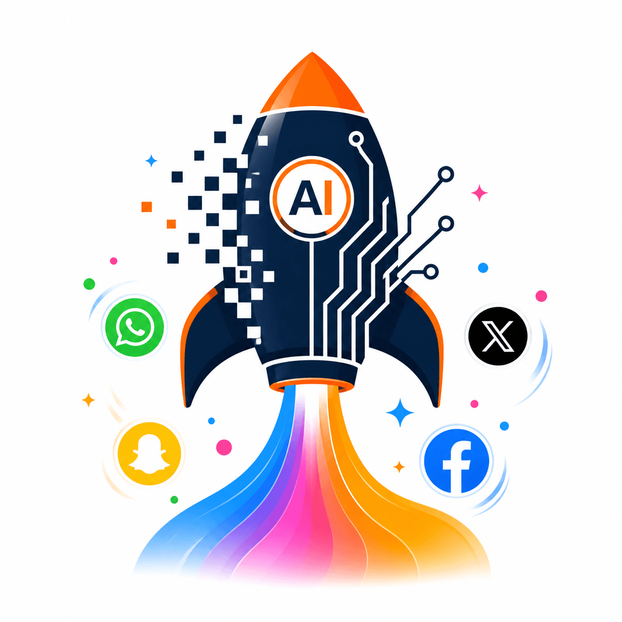 ايقونات التواصل الذكية AI